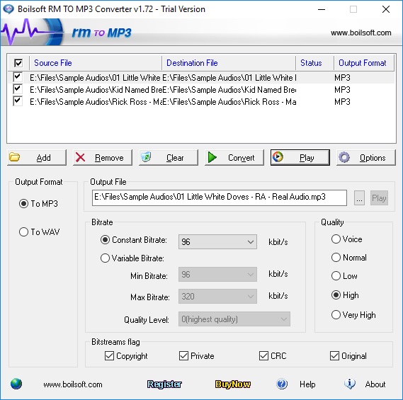 RM to MP3 Converter 1.7 : Load RealMedia Files
