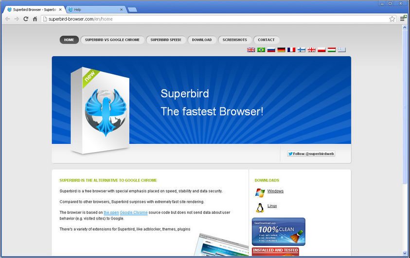 SuperBird 28.0 : Main window