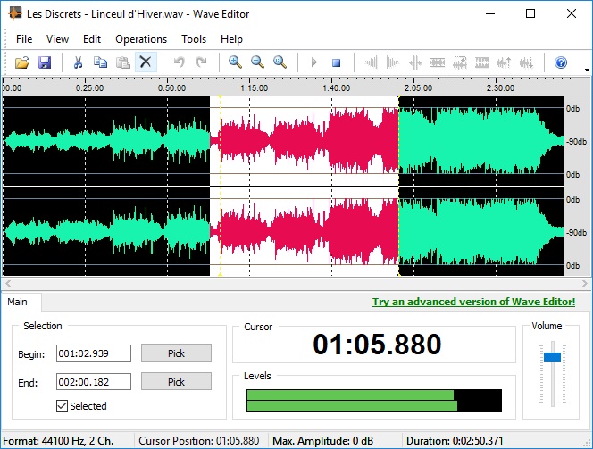 Wave Editor 3.7 : Audio Playback
