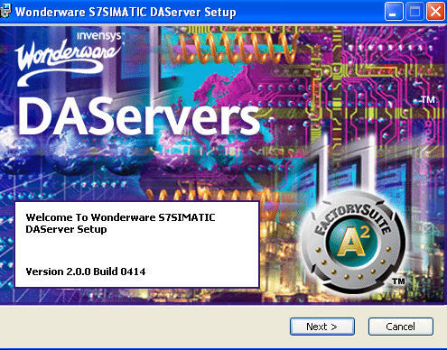 Wonderware S7SIMATIC DAServer 2.0 : Main window