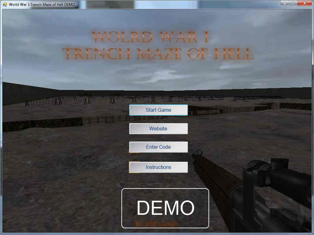World War I Trench Maze of Hell Demo 1.0 : Main window