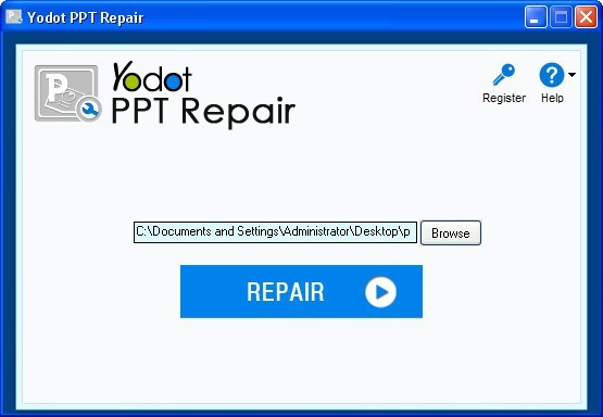 Yodot PPT Repair 1.0 : Main Window