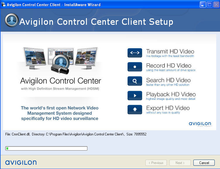 Avigilon Control Center Client 4.1 : Main window