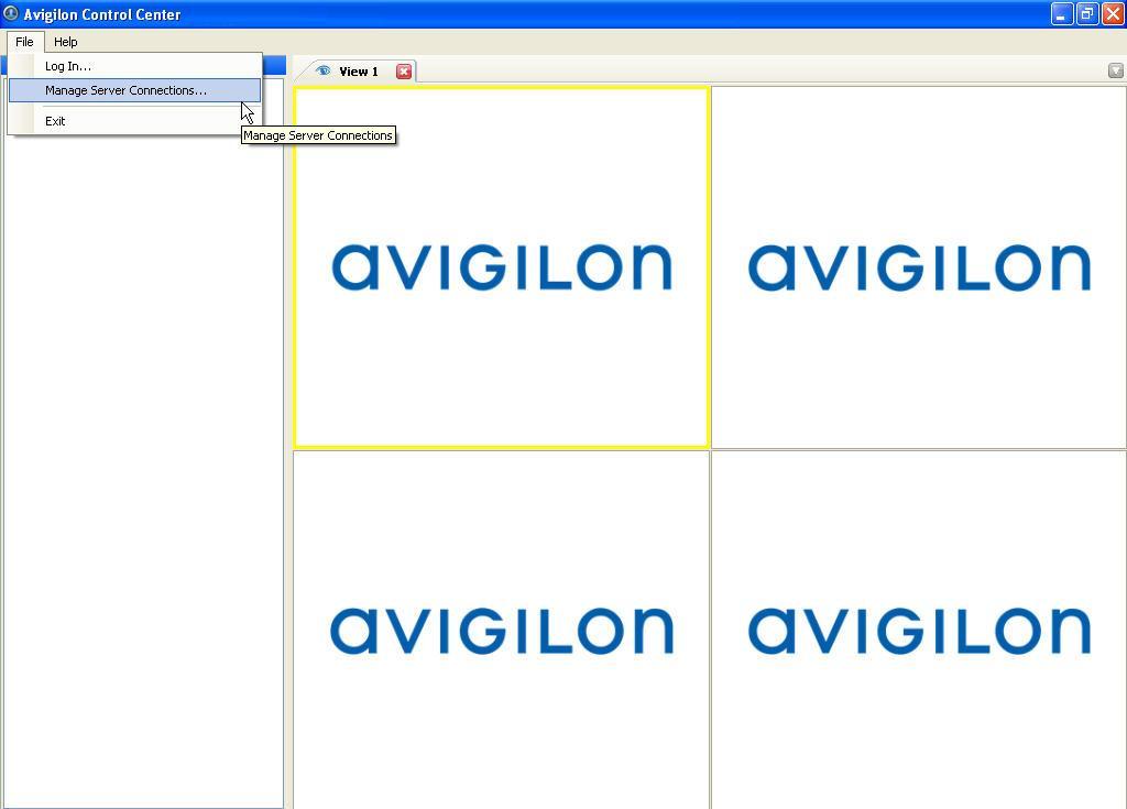 Avigilon Control Center Client 4.1 : Main window