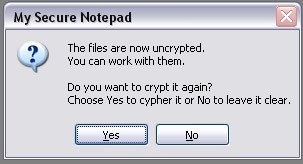 My Secure Notepad 1.0 : Recovery Success