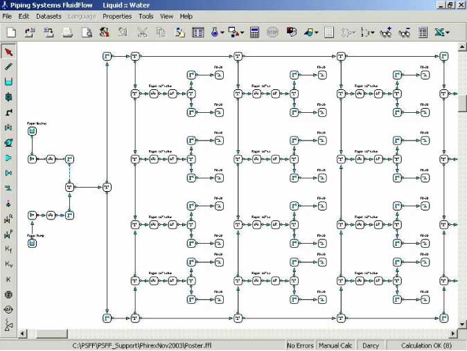 Piping Systems Fluid Flow 3.2 : main screen