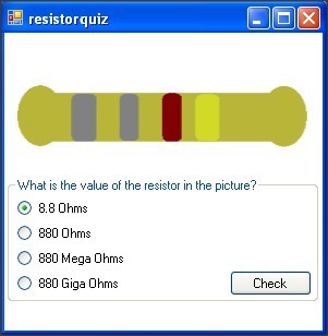 Resistor Color Code Calculator 1.0 beta : Resistor Quiz