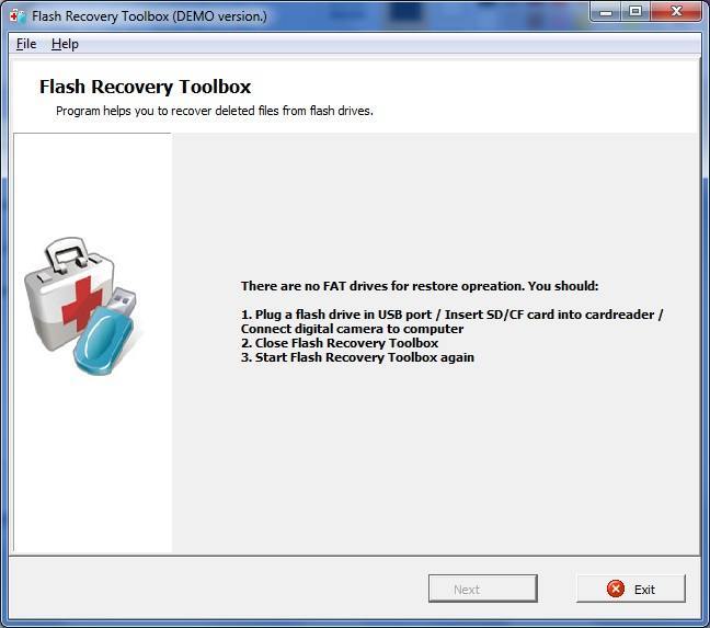 Recovery Toolbox for Flash 1.1 : Main Window