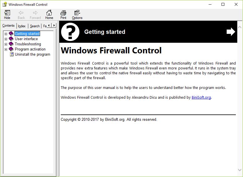 Windows Firewall Control 5.0 : Help Manual