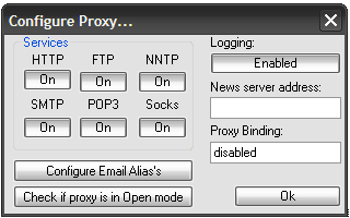 AnalogX Proxy 4.1 : Configuration