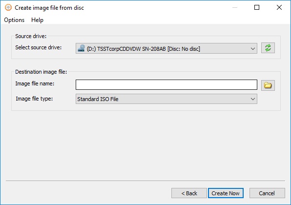 AnyBurn 3.4 : Create Image From Disc