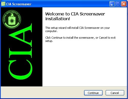 CIA Screensaver 1.0 : Main window