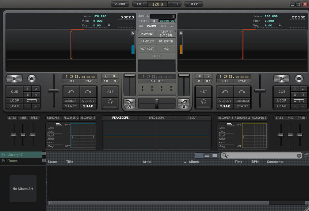 Deckadance 1.9 : Main window