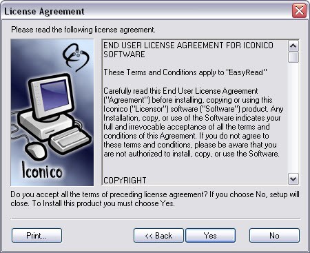 Easy Read 1.5 : License agreement