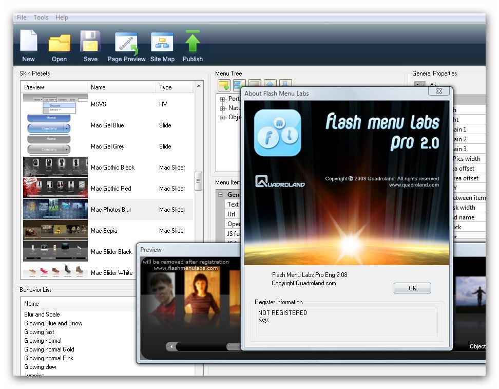 Flash Menu Labs Std v2 2.0 : About the developer
