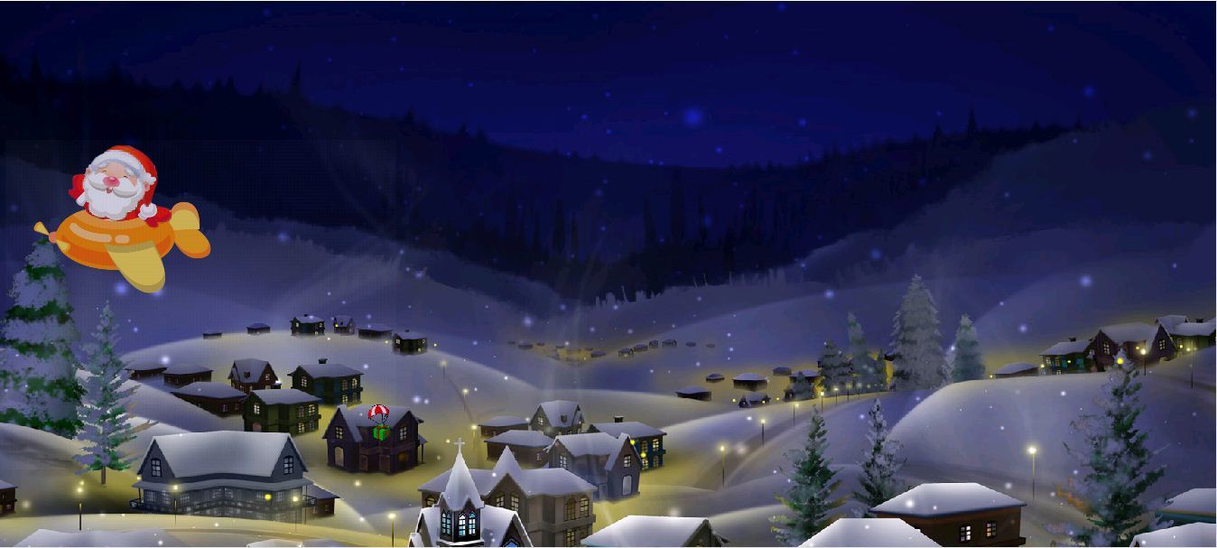 Free Santa Track ScreenSaver : Dropping presents