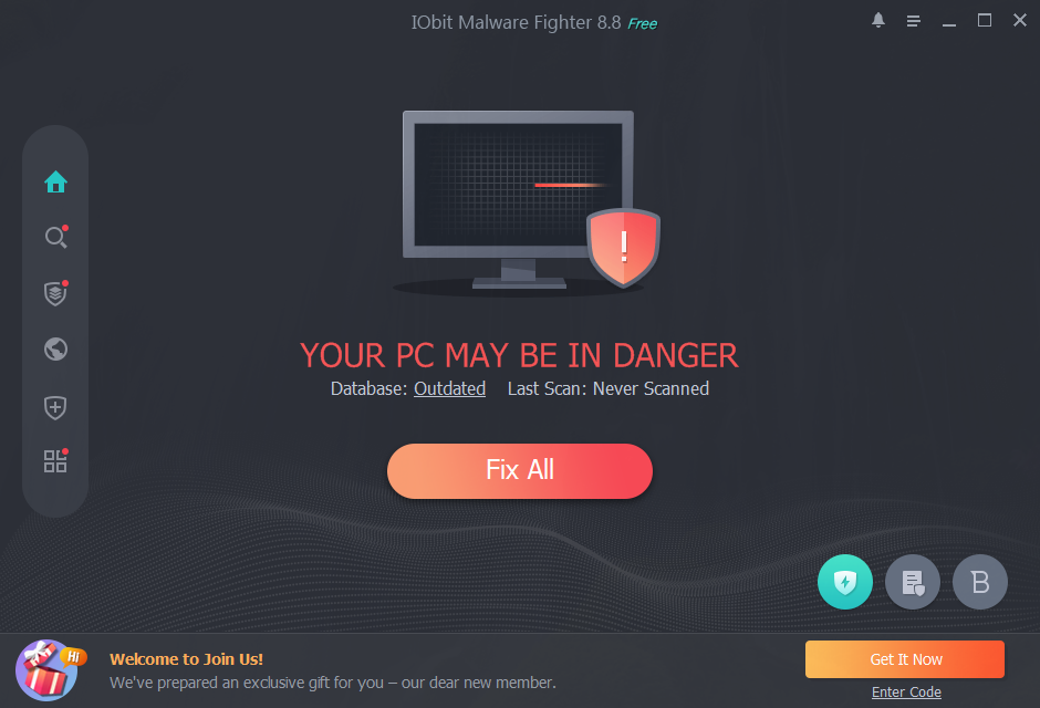 IObit Malware Fighter 8.8 : Main window