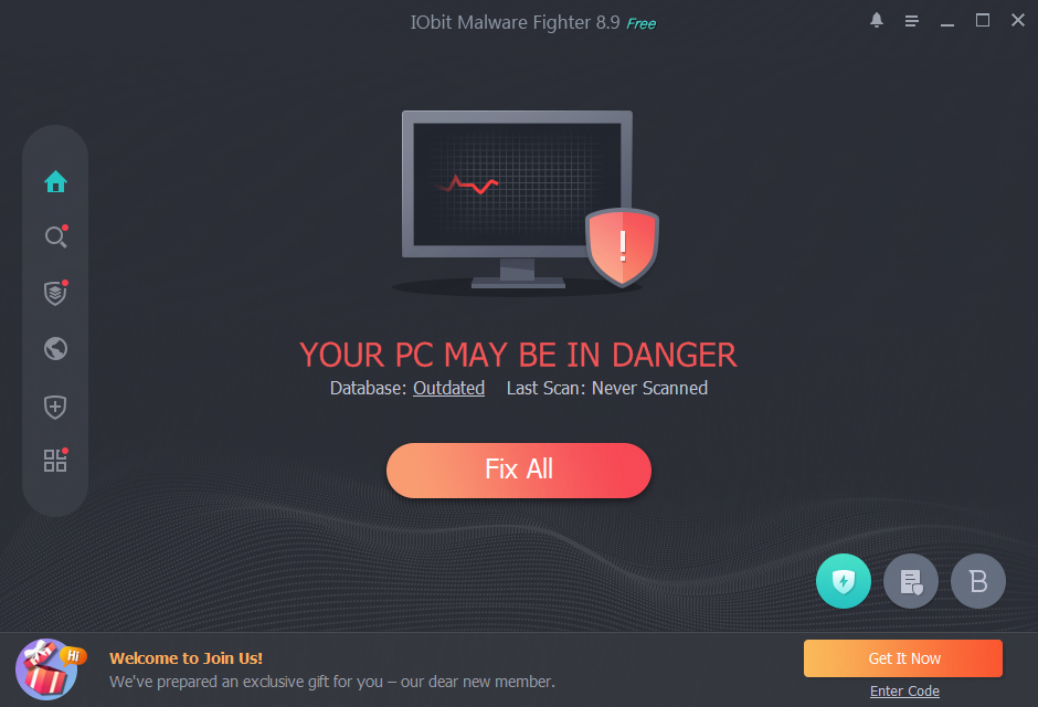 IObit Malware Fighter 8.9 : Main Window