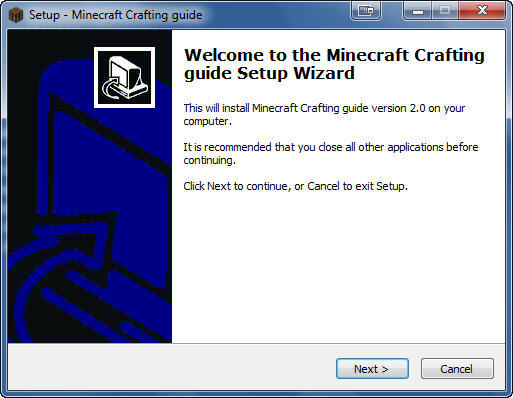 Minecraft - Crafting guide application 2.0 : Main window