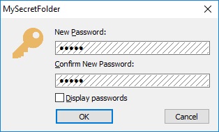 MySecretFolder 5.3 : Set up the password