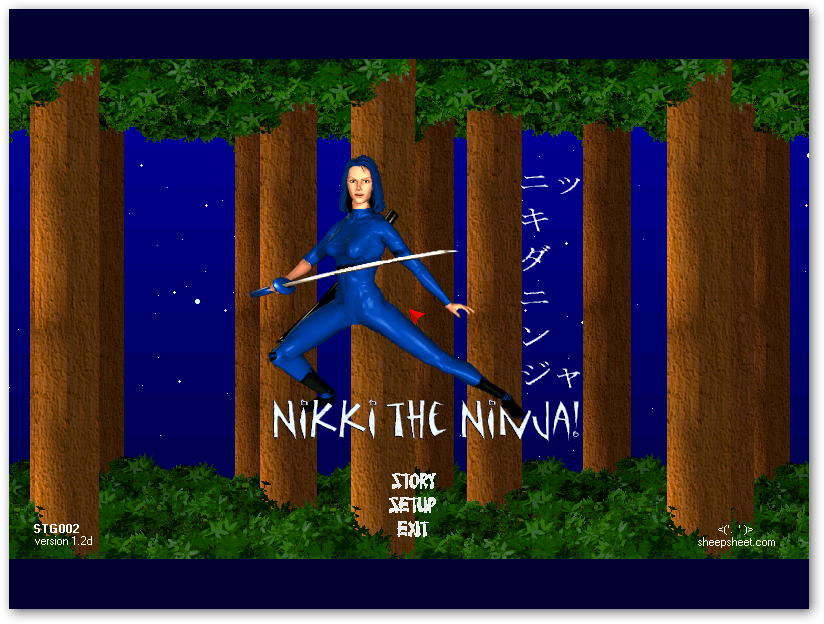 Nikki the Ninja 1.2 : Main menu