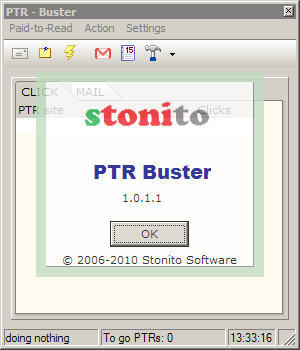 PTR Buster 1.0 : Main window