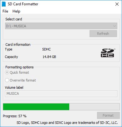 SD Card Formatter 5.0 : Fast format
