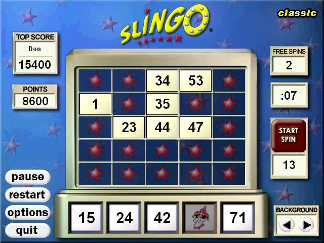 Slingo Deluxe : Game