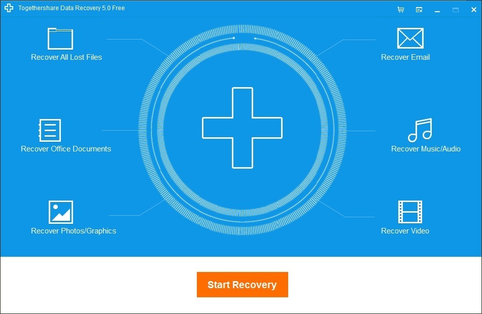 TogetherShare Data Recovery Free 5.0 : Main Interface