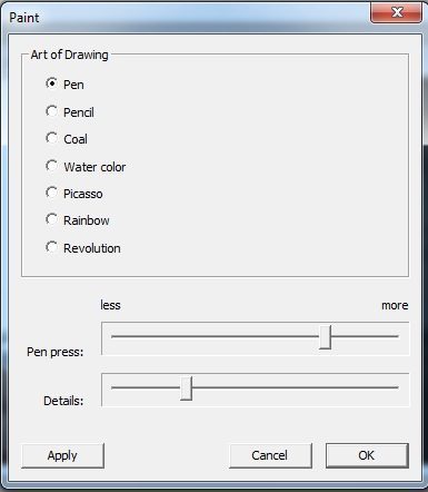 VIPaint 1.2 : Paint options