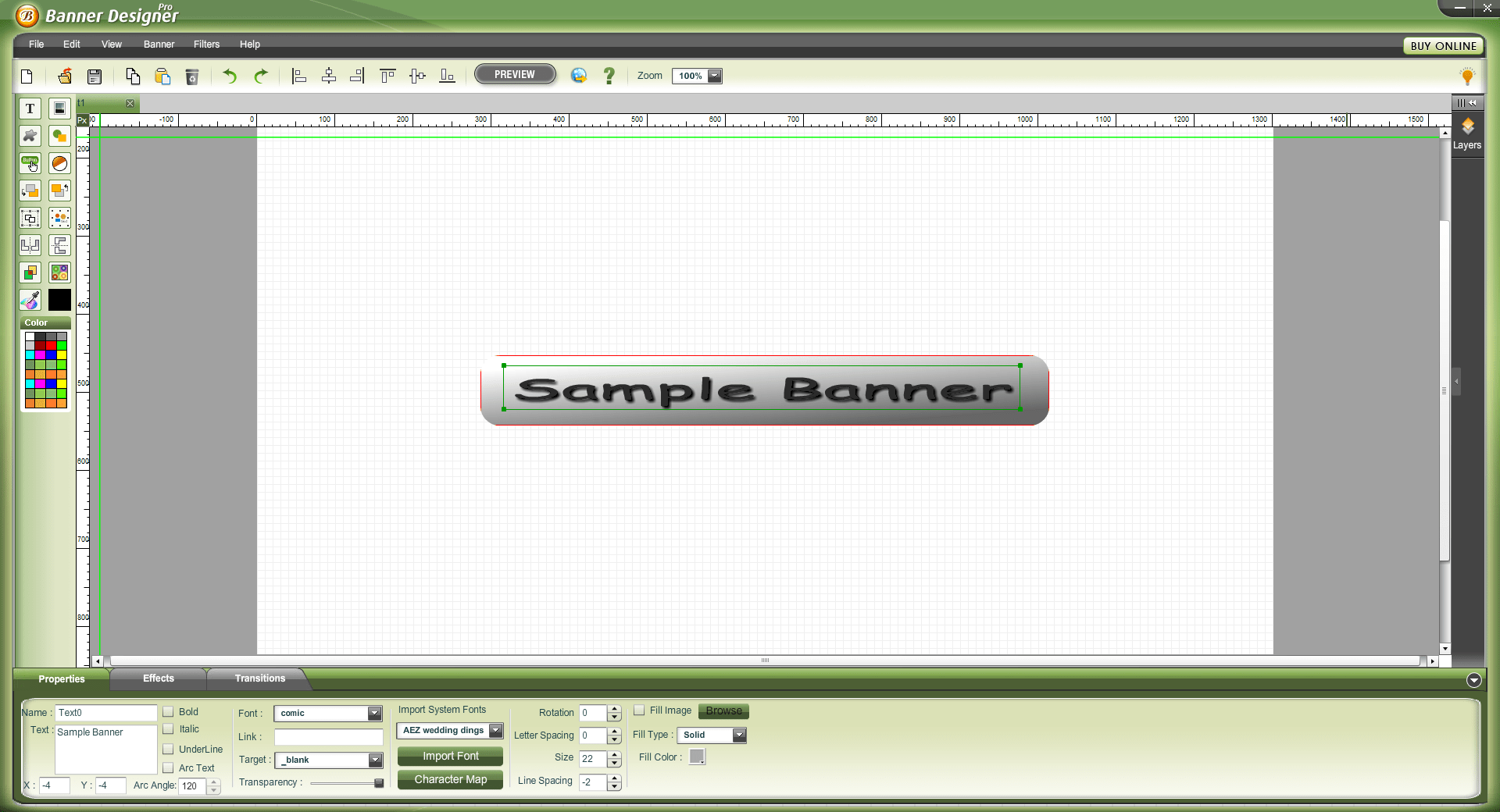 Banner Designer Pro 5.1 : Main Window