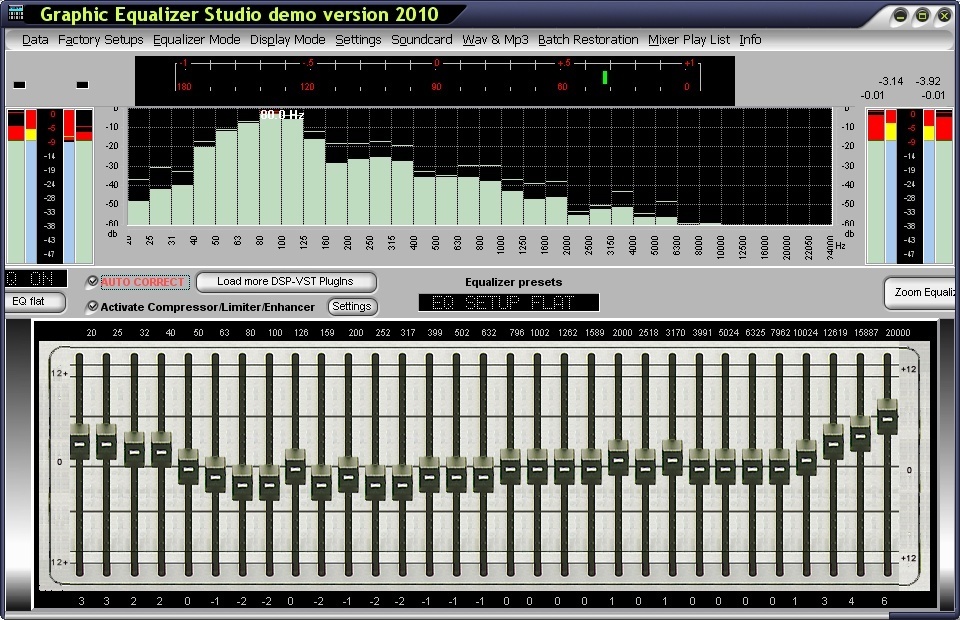 Graphic Equalizer Studio 10.0 : Main Window