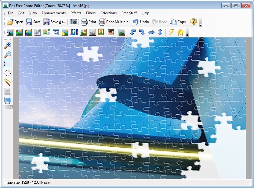 Pos Free Photo Editor 1.6 : Puzzle Effect