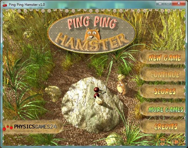 Ping Ping Hamster 1.0 : Game Menu