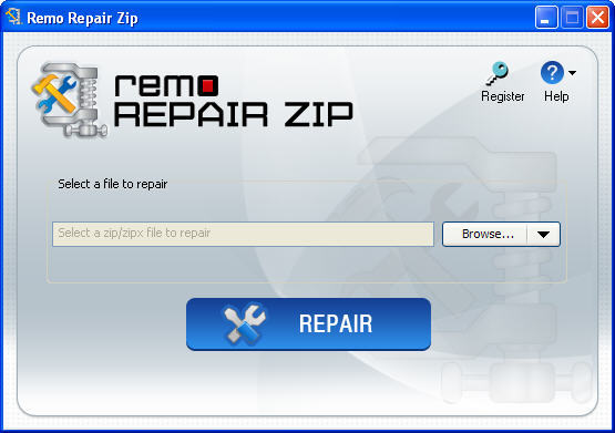 Remo Repair Zip 1.0 : Main window