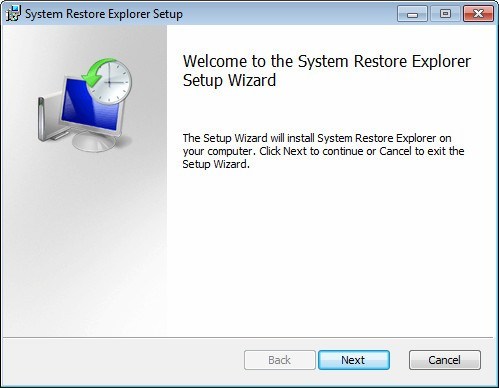 System Restore Explorer 0.0 : The Installation