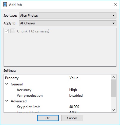 AgiSoft PhotoScan 1.2 : Add Job