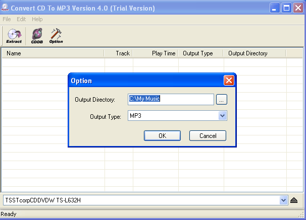 Convert CD To MP3 4.0 : Options