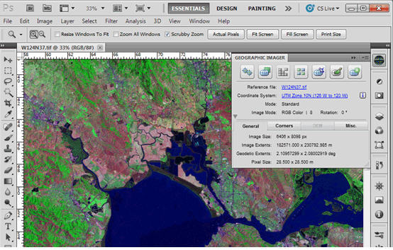 Geographic Imager 3.2 : Main window