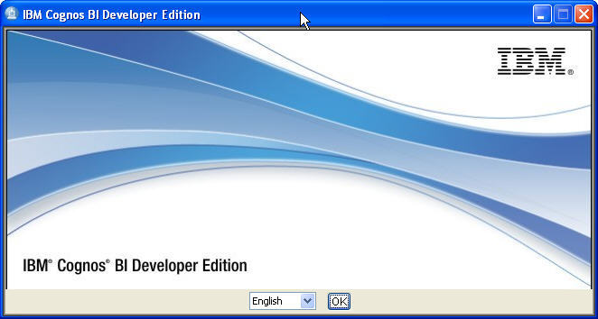 IBM Cognos BI Developer Edition 10.1 : Main window