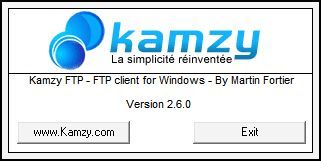 Kamzy FTP 2.6 : About menu