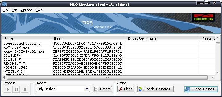 MD5 Checksum Tool 1.0 : Bulk MD5 value checking