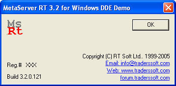 MetaServer RT (Dde version) 3.2 : Main window