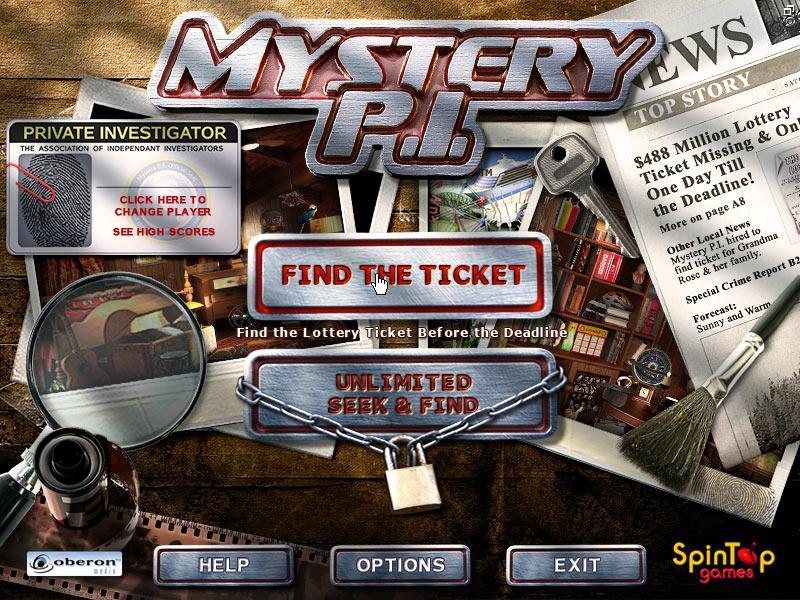 Mystery P.I. - Las Vegas : Welcome Screen