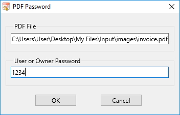 PDF Decrypter Pro 4.2 : Entering Owner Password