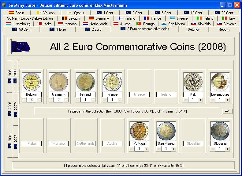 So Many Euros 4.0 : Main window