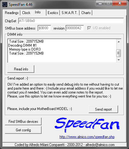 SpeedFan 4.4 : Info Window