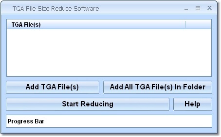TGA File Size Reduce Software 1.0 : Main Screen