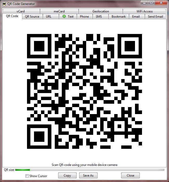 The Bat! Professional 7.0 : QR Code Generator