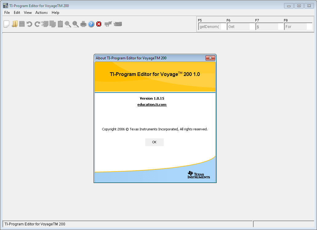 TI-Program Editor for Voyage™ 200 1.0 : Main window